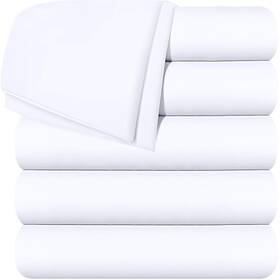 B00xk9chfo Utopia Bedding Flat Sheets - Pack Of 6 Soft Brushed Microfiber Fabric Shrinkage And Fade R