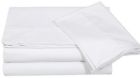 Utopia Bedding Cotton Sateen Twin Bed-sheet-set White 3 Piece Set Flat Sheet 081159551674