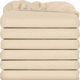 Ub1813 Utopia Bedding Queen Fitted Sheets - Bulk Pack Of 6 Beige Ub1813 Utopia Bedding Queen Fitted Sheets - Bulk Pack Of 6 Beige