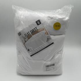 Ub2276 Utopia Bedding Flat Sheet Cal King White Microfiber 6 Pack Polyester