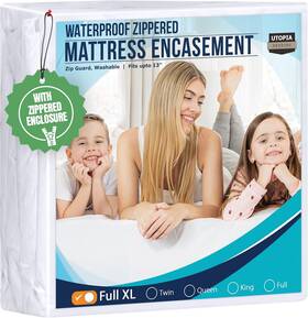 Ub2440 Utopia Bedding Waterproof Mattress Protector Full Xl Size White Ub2440 Utopia Bedding Waterproof Mattress Protector Full Xl Size White