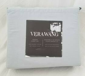 Vera Wang 883893726772 4 Pc Solid Washed Queen Sheet Set Nip