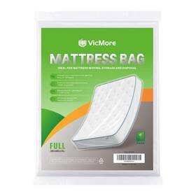Vm-6050 Vicmore Full Mattress Bag For Moving Storage And Disposal Transparent