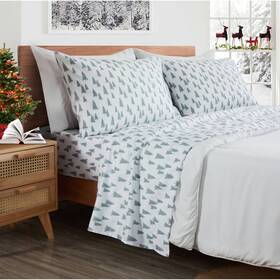 94097686 Videri Home Queen Holiday Forrest Brushed Microfiber Sheet Set