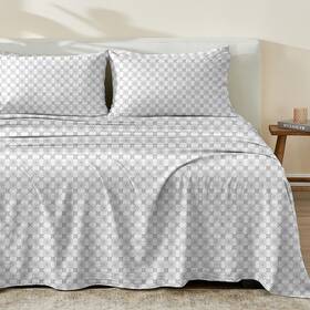 Vintage Comfort 192020403883 100% Cotton Percale Queen Bed Sheets Grey Floral Printed 4 Piece Per Vintage Comfort 192020403883 100% Cotton Percale Queen Bed Sheets Grey Floral Printed 4 Piece Per