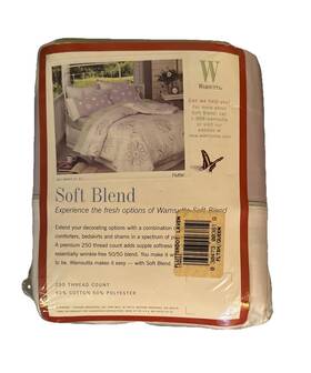 Wamsutta 030473003819 Soft Blend Flat Queen Sheet 250 Thread Count Flutterdot Nos Lilac
