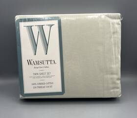 Wamsutta 030473229981 New Twin Xl Sheet Set Vintage Combed Cotton 220 Thread Count Leaf Green