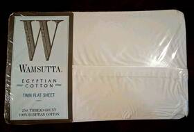 Wamsutta 030473831887 Egyptian Cotton Twin Flat Sheet 250 Thread Count New Wamsutta 030473831887 Egyptian Cotton Twin Flat Sheet 250 Thread Count New