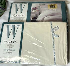 Wamsutta 034086186099 Ivory Twin Flat Sheet Comfort Soft Cotton 200 Thread Count Vintage New Wamsutta 034086186099 Ivory Twin Flat Sheet Comfort Soft Cotton 200 Thread Count Vintage New