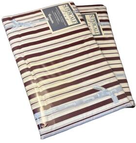 Wamsutta 034086638673 Vintage Supercale Plus Burgandy Stripe Twin Flat And Fitted Sheets New Wamsutta 034086638673 Vintage Supercale Plus Burgandy Stripe Twin Flat And Fitted Sheets New