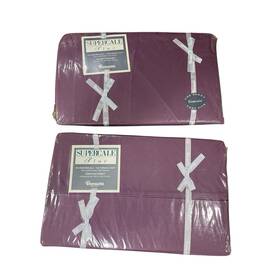 Wamsutta 034086690848 New Supercale Plus 200 Thread Count Twin Fitted And Flat Sheet Set Plum Wamsutta 034086690848 New Supercale Plus 200 Thread Count Twin Fitted And Flat Sheet Set Plum