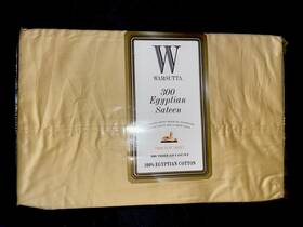 07426 Wamsutta Vtg Egyptian Sateen Twin Flat Sheet 300 Tc Gold New 07426 Wamsutta Vtg Egyptian Sateen Twin Flat Sheet 300 Tc Gold New
