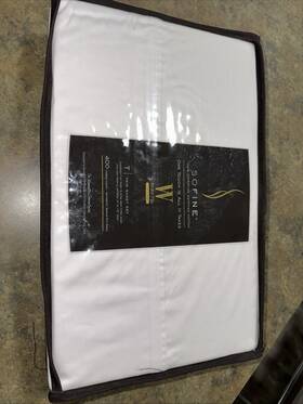 Wamsutta 085769673511 400 Tc Twin Sheet Set White Egyptian Cotton Deep Fitted Oversize Flat