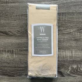 Wamsutta 085769865077 Wrinkle-free Pima Sateen 525 Thread Count Honey King Fitted Sheet New