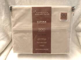 1634524s Wamsutta Dream Zone Supima 500 Thread Count Stone Queen Sheet Set