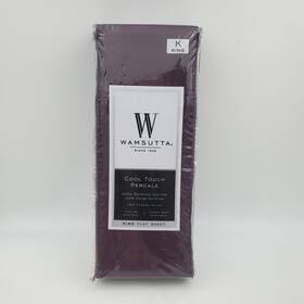 350tc-purple Wamsutta Cool Touch Purple Percale 350 Tc 100% Egyptian Cotton King Flat Sheet