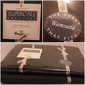 43122 Wamsutta Nos Vintage Supercale Plus Twin Fitted Sheets Pine Green Binx