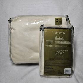 Wamsutta 444100278431 Dream Zone 1000 Thread Count Pimacott Queen Sheet Set Ivory Discontinued Europea