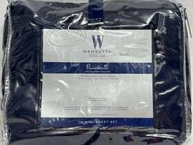 Wamsutta 444100313644 500 Thread Pima Cott Twin Xl Sheet Set Navy Solid New