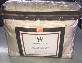 Wamsutta 444100354081 620 Tc Egyptian Cotton Queen Sheet Set Beige Pattern Wamsutta 444100354081 620 Tc Egyptian Cotton Queen Sheet Set Beige Pattern