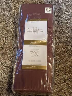 Wamsutta 444600024507 New Dream Zone 725 Tc Supima Cotton Oversized King Flat Sheet Mauve
