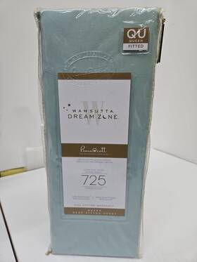 Wamsutta 444600024736 Dream Zone 725 Thread Count Pima Cotton Queen Deep Sheet Fitted Aqua