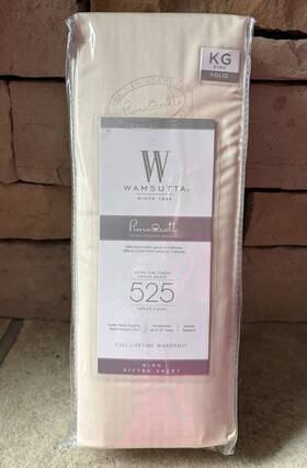 Wamsutta 444600026686 King 525 Tc Thread Count Pima Cotton Ivory Fitted Bed Sheet New Nip