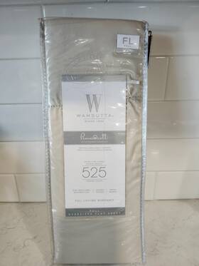 Wamsutta 444600075592 New Full Pima Cotton 525 Thread Count Flat Sheet. Khaki Wamsutta 444600075592 New Full Pima Cotton 525 Thread Count Flat Sheet. Khaki