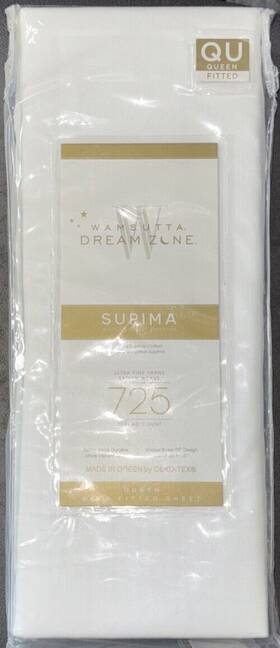 Wamsutta 444800025694 Bnwt Finest Sateen 725 Thread Count White Queen Fitted Sheet