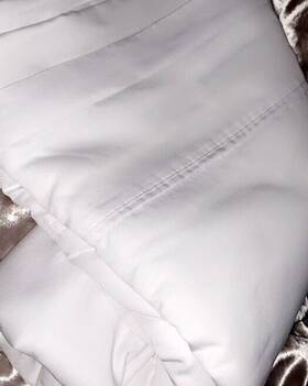 Wamsutta 444800025717 Dream Zone Supima Sateen 1000 Tc White King Flat Top Sheet