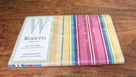 Wamsutta 66755 Supercale Plus Stripes Full Flat Sheet Striped Nos Multicolor Made Usa