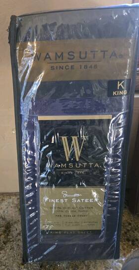 Wamsutta 849710001835 New 725 Tc Supina Cotton King Sateen Flat Sheet Navy Blue Wamsutta 849710001835 New 725 Tc Supina Cotton King Sateen Flat Sheet Navy Blue