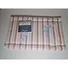 S-755213 Wamsutta Supercale Plus Stripe Full Flat Sheet Mauve White Striped Nos Hudsons S-755213 Wamsutta Supercale Plus Stripe Full Flat Sheet Mauve White Striped Nos Hudsons