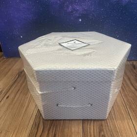 Waterford 038992255764 Linens Decorative Accents By W-c Designs Linen Large Hexagonal Box Waterford 038992255764 Linens Decorative Accents By W-c Designs Linen Large Hexagonal Box