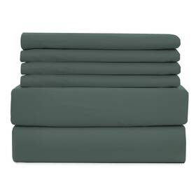 Wavva 780578840870 6 Piece Bedding Set - Deep Pocket And Fade Resistant Sedona Sage Dark Green