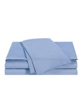 2000001691 Wellbeing Light Blue Solid 300 Thread Count King California Sheet Set
