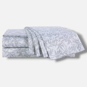 Wellbeing By Sunham 734737677173 Gray Windsor 300-thread Count Silvadur 6-pc Sheet Set Queen