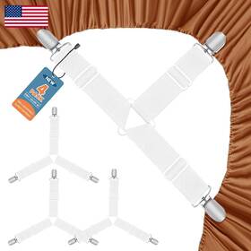 B0f13mfkbf Wenyingok Bed Sheet Holder Straps Heavy Duty Adjustable Elastic Clips