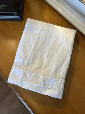 6161859 West Elm 400-thread-count Special Edge Organic Percale King Flat Sheet White