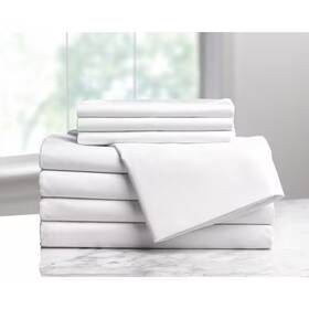 1a29687 Westpoint Home Flat Sheet Queen Size 110 Inch L Pk6