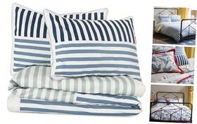 1c42817 Westpoint Home Novogratz By Painterly Stripe 144 Thread Count 100% Cotton Twin/twin Xl Blue