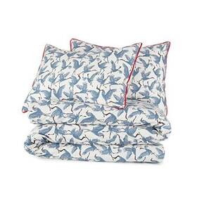 Westpoint Home Llc 028828923547 Family Of Cranes 144 Thread Count 100% Cotton Percale Fun Soft Queen Blue