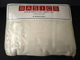 Westpoint Stevens 028828708397 Vintage Basic Editions Full Size Sheet Set 4 Piece Plain Beige