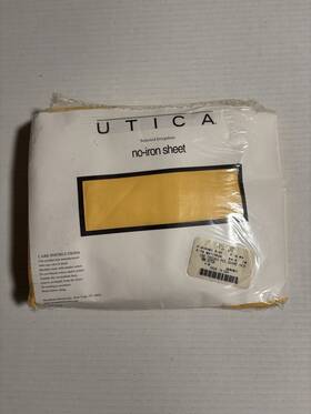 8400003 Westpoint Stevens Utica Selected Irregulars Full Flat No-iron Sheet 200 Thread Yellow Brand New