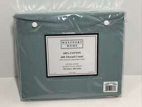 Westport 846967036443 Home Queen Extra Long Flat Sheet 600 Thread Count 100% Cotton Bedding Westport 846967036443 Home Queen Extra Long Flat Sheet 600 Thread Count 100% Cotton Bedding