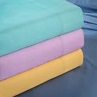 Westport Linen Twin Cotton Sheet Set Xl 300 Thread Count Bedding 3 Piece Flat Fitted Purple New 846967007672