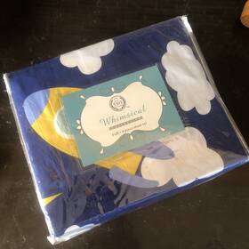 Whimiscal 659066117926 5th Ave Whimsical Collection 3pc Kids Sheet Set Full Rocket Ship In The Clouds