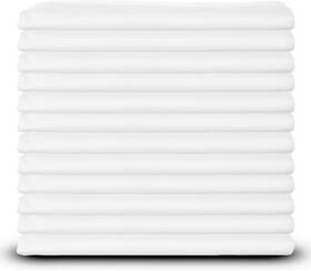 White Classic 700362730392 Cotton Pillow Cases Standard Size Set Of 12 Heavy Weight