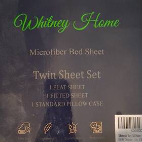 X003qdrdnl Whitney Home Microfiber Twin Sheet Set . White