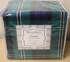 Winter Nights Collection New Blue Green Plaid 100 Flannel 4pc Queen Size Sheets Sheet Set 655385596022